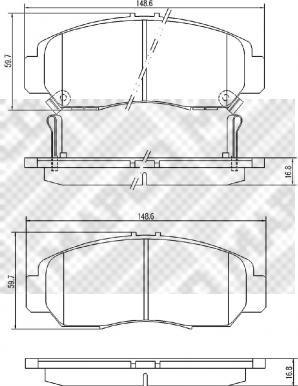 Mapco 6734 - Bremsbelagsatz, Scheibenbremse alexcarstop-ersatzteile.com