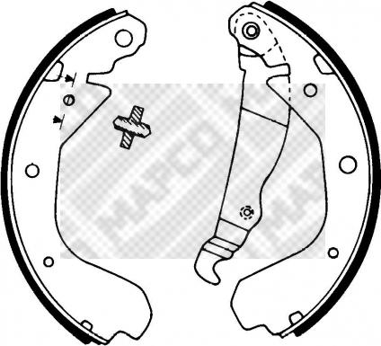 Mapco 8808 - Bremsbackensatz alexcarstop-ersatzteile.com