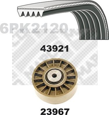 Mapco 23921 - Keilrippenriemensatz alexcarstop-ersatzteile.com