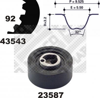 Mapco 23543 - Zahnriemensatz alexcarstop-ersatzteile.com