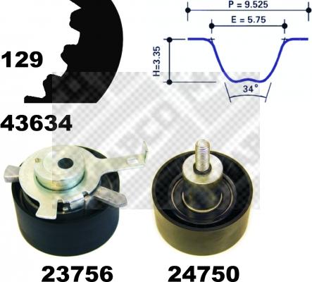 Mapco 23603 - Zahnriemensatz alexcarstop-ersatzteile.com