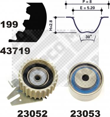 Mapco 23008 - Zahnriemensatz alexcarstop-ersatzteile.com