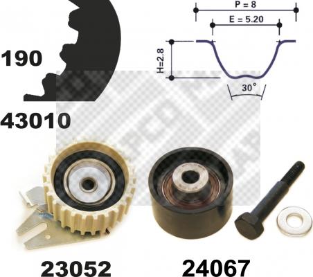 Mapco 23010 - Zahnriemensatz alexcarstop-ersatzteile.com