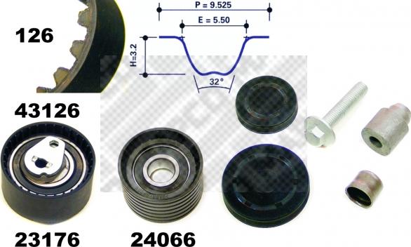 Mapco 23136 - Zahnriemensatz alexcarstop-ersatzteile.com