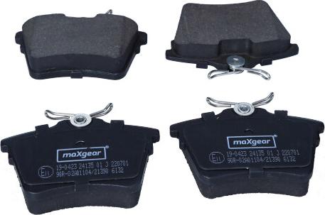 Maxgear 19-0423 - Bremsbelagsatz, Scheibenbremse alexcarstop-ersatzteile.com