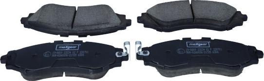 Maxgear 19-0609 - Bremsbelagsatz, Scheibenbremse alexcarstop-ersatzteile.com