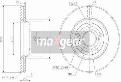 Maxgear 19-1868MAX - Bremsscheibe alexcarstop-ersatzteile.com