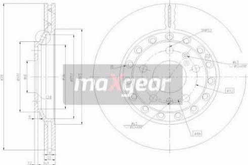 Maxgear 19-2512 - Bremsscheibe alexcarstop-ersatzteile.com