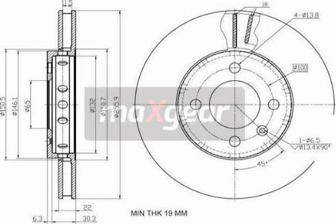 Maxgear 19-2856 - Bremsscheibe alexcarstop-ersatzteile.com