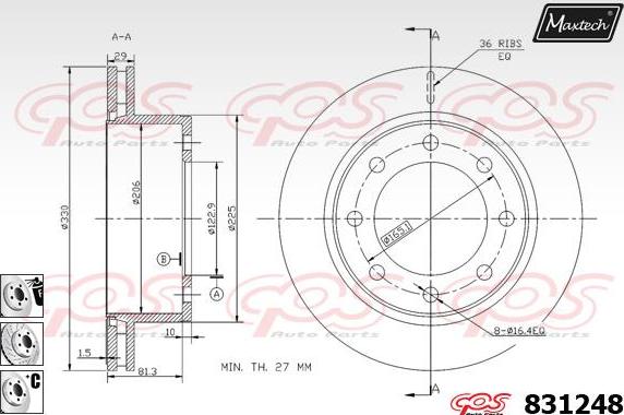 Maxtech 5271036 - Achsschenkel, Radaufhängung alexcarstop-ersatzteile.com