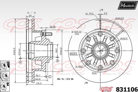 Maxtech 877211 - Bremsscheibe alexcarstop-ersatzteile.com