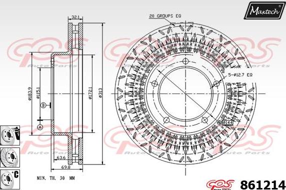 Maxtech 875301 - Bremsscheibe alexcarstop-ersatzteile.com