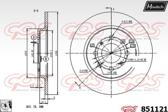 Maxtech 857072 - Bremsscheibe alexcarstop-ersatzteile.com