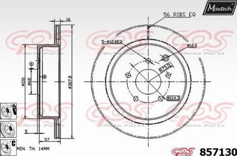 Maxtech 857130.6980 - Bremsscheibe alexcarstop-ersatzteile.com