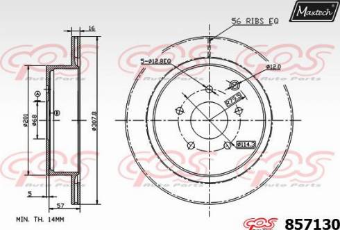 Maxtech 857130.0000 - Bremsscheibe alexcarstop-ersatzteile.com