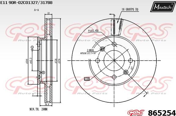 Maxtech 865014 - Bremsscheibe alexcarstop-ersatzteile.com