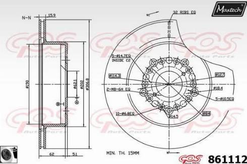 Maxtech 861112.0060 - Bremsscheibe alexcarstop-ersatzteile.com