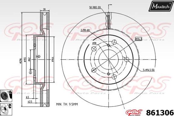 Maxtech 861112 - Bremsscheibe alexcarstop-ersatzteile.com