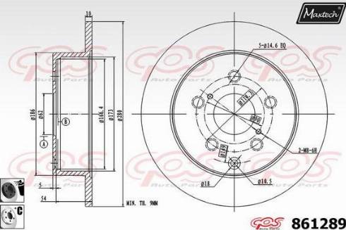 Maxtech 861289.6060 - Bremsscheibe alexcarstop-ersatzteile.com