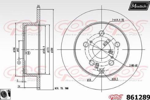 Maxtech 861289.0060 - Bremsscheibe alexcarstop-ersatzteile.com