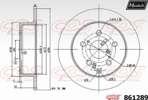 Maxtech 861289.0000 - Bremsscheibe alexcarstop-ersatzteile.com