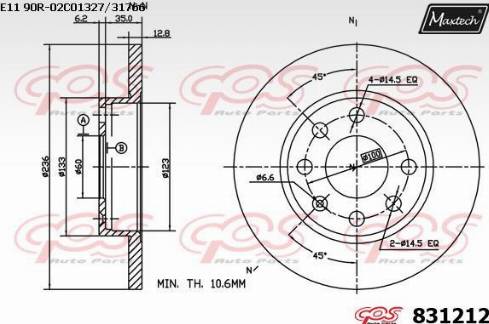 Maxtech 831212.0000 - Bremsscheibe alexcarstop-ersatzteile.com