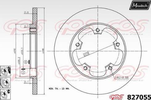 Maxtech 827055.6880 - Bremsscheibe alexcarstop-ersatzteile.com