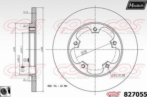 Maxtech 827055.0060 - Bremsscheibe alexcarstop-ersatzteile.com