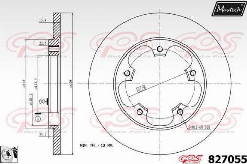 Maxtech 827055.0080 - Bremsscheibe alexcarstop-ersatzteile.com