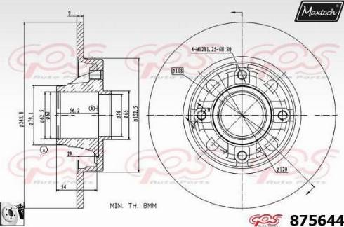 BOSCH 0 986 479 255 - Bremsscheibe alexcarstop-ersatzteile.com