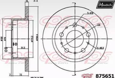 Maxtech 875651.6060 - Bremsscheibe alexcarstop-ersatzteile.com