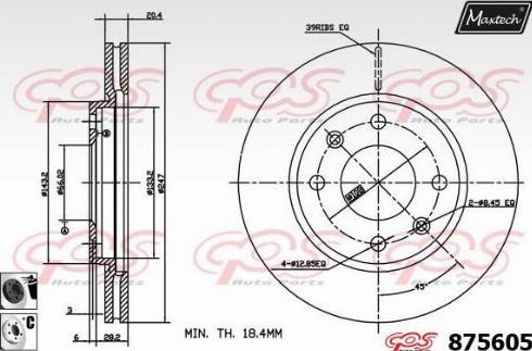 Maxtech 875605.6060 - Bremsscheibe alexcarstop-ersatzteile.com