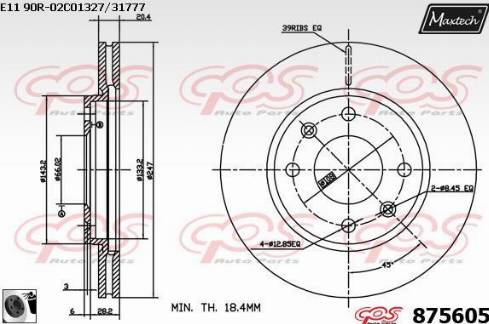 Maxtech 875605.0060 - Bremsscheibe alexcarstop-ersatzteile.com