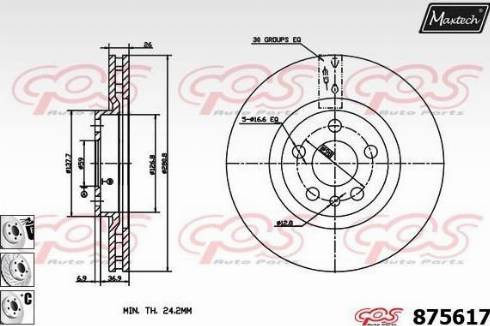 Maxtech 875617.6880 - Bremsscheibe alexcarstop-ersatzteile.com