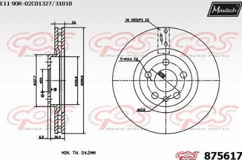 Maxtech 875617.0000 - Bremsscheibe alexcarstop-ersatzteile.com