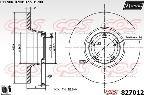 Maxtech 875617 - Bremsscheibe alexcarstop-ersatzteile.com