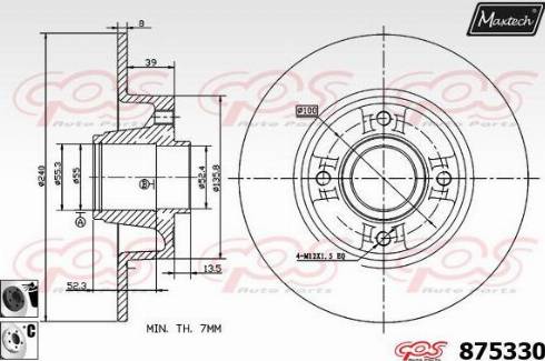 Maxtech 875330.6065 - Bremsscheibe alexcarstop-ersatzteile.com