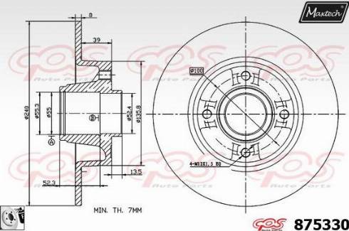 Maxtech 875330.0085 - Bremsscheibe alexcarstop-ersatzteile.com