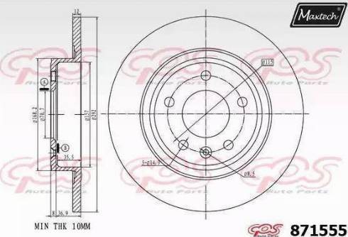 Maxtech 871555.0000 - Bremsscheibe alexcarstop-ersatzteile.com