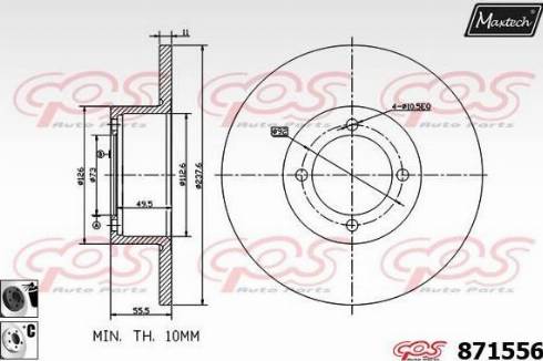 Maxtech 871556.6060 - Bremsscheibe alexcarstop-ersatzteile.com