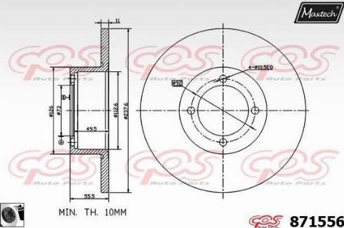 Maxtech 871556.0060 - Bremsscheibe alexcarstop-ersatzteile.com