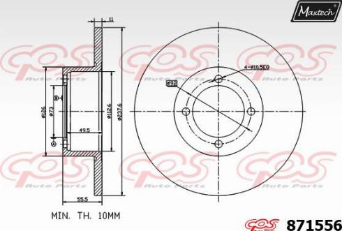 Maxtech 871556.0000 - Bremsscheibe alexcarstop-ersatzteile.com