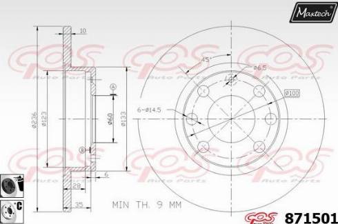 Maxtech 871501.6060 - Bremsscheibe alexcarstop-ersatzteile.com