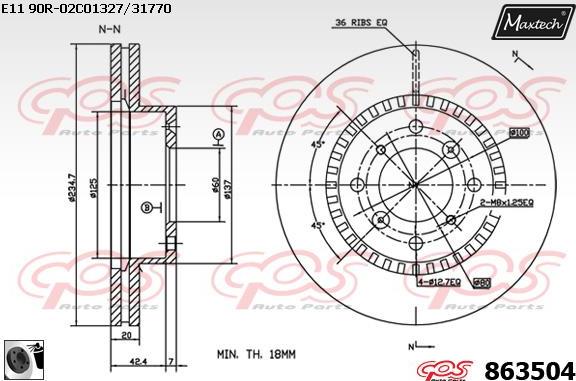 Maxtech 871530 - Bremsscheibe alexcarstop-ersatzteile.com