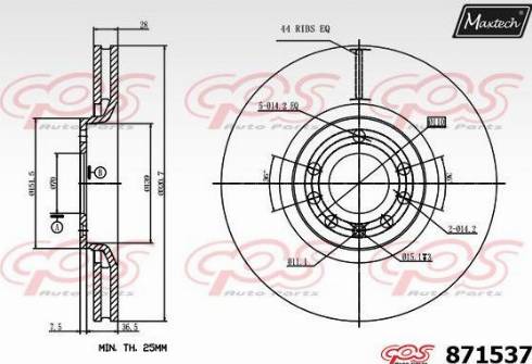 Maxtech 871537.0000 - Bremsscheibe alexcarstop-ersatzteile.com