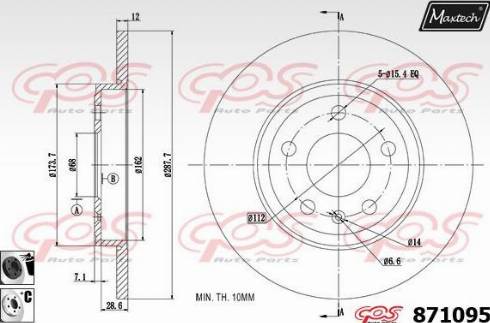 Maxtech 871095.6060 - Bremsscheibe alexcarstop-ersatzteile.com