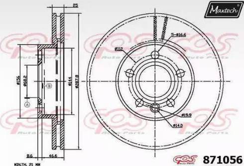 Maxtech 871056.0000 - Bremsscheibe alexcarstop-ersatzteile.com