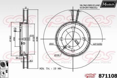 Maxtech 871108.6060 - Bremsscheibe alexcarstop-ersatzteile.com