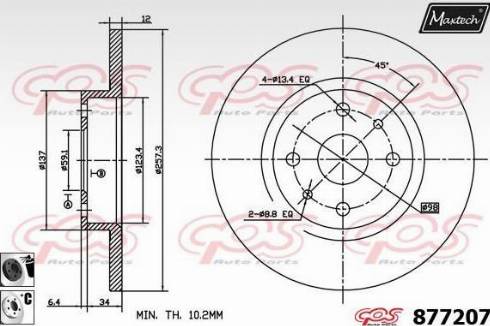 Maxtech 877207.6060 - Bremsscheibe alexcarstop-ersatzteile.com