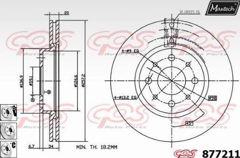 Maxtech 877211.6980 - Bremsscheibe alexcarstop-ersatzteile.com